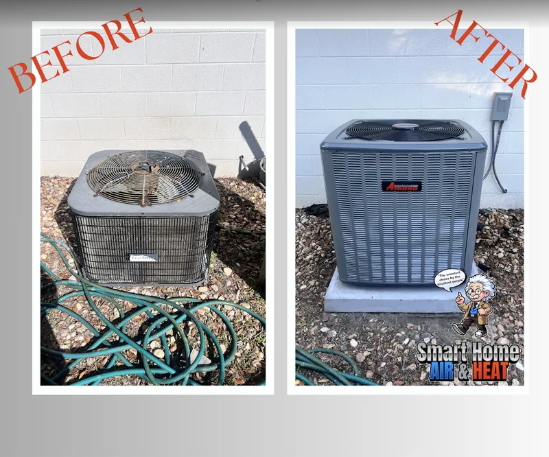 Smart Home Air & Heat owner Chris overseeing new AC installation