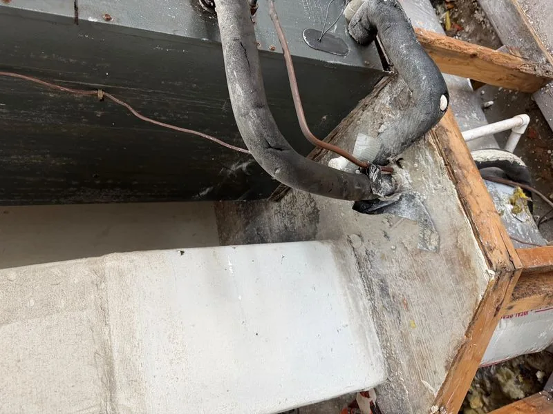 Old rusty AC unit before replacement — Orlando FL